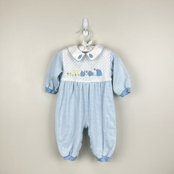 Vintage Friedknit Creations Bunny Rabbit Coverall 9 Months - Picture 1 of 6
